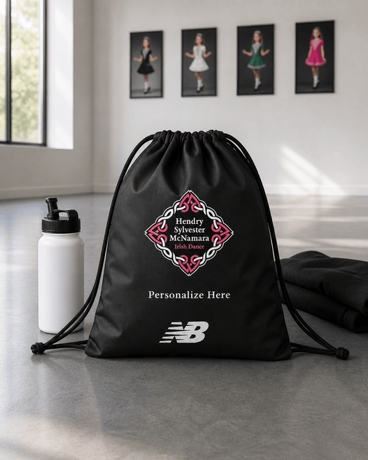 Irish Dance School Merch, Affordable Irish Dance Gear, Irish Dance Bag, Irish Dance Drawstring Bag, Irish Dance School logo gear