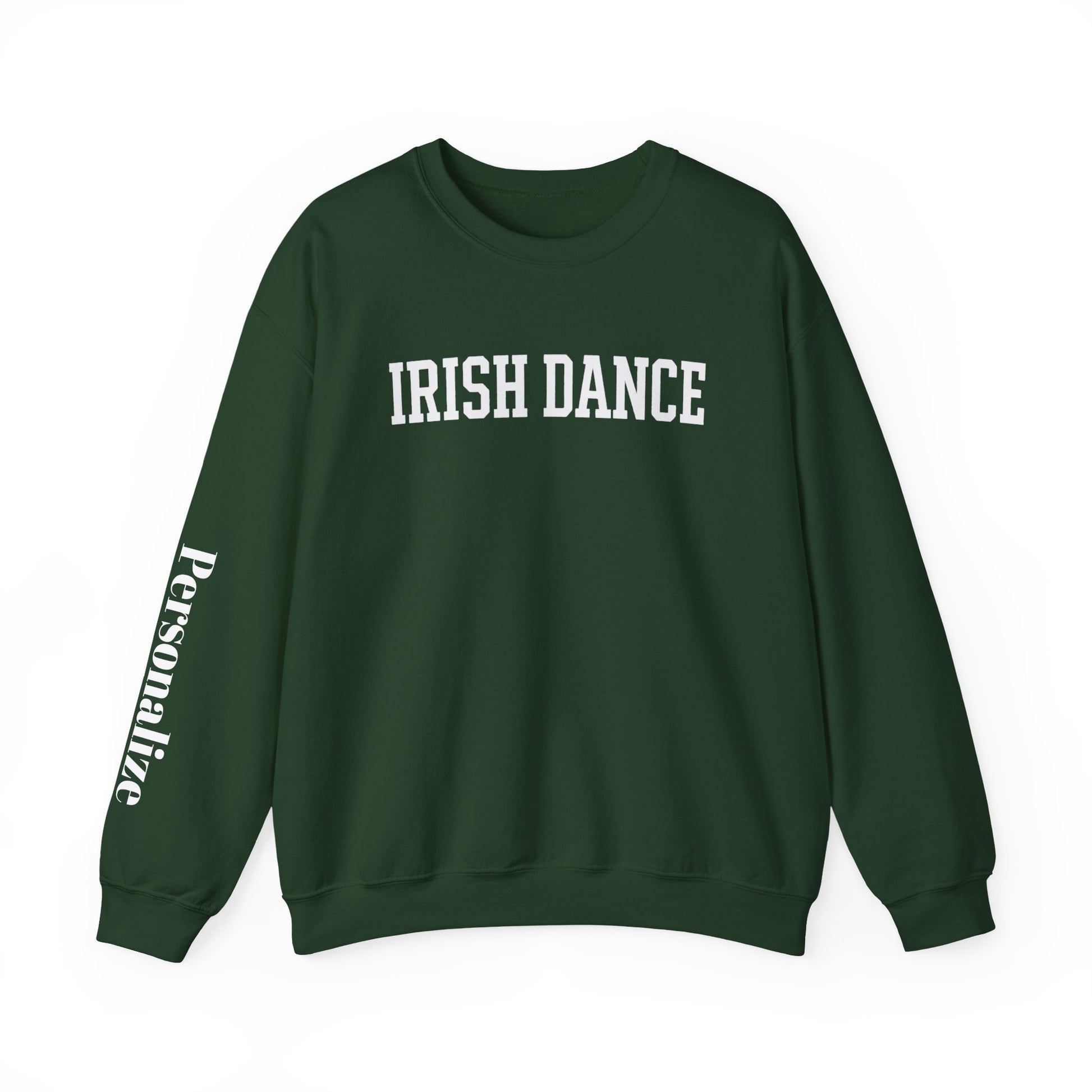 Personalized Irish dance sweatshirt with custom sleeve, Cozy Irish dance sweatshirt, custom team sweatshirt, what to get an Irish Dancer
