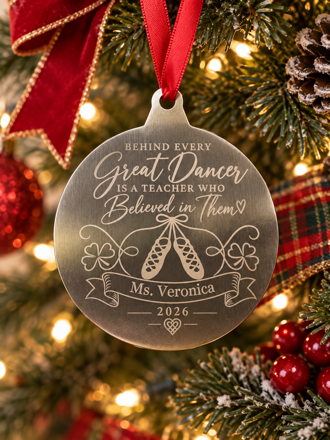 Behind Every Great Dancer Irish Dance Teacher Ornament