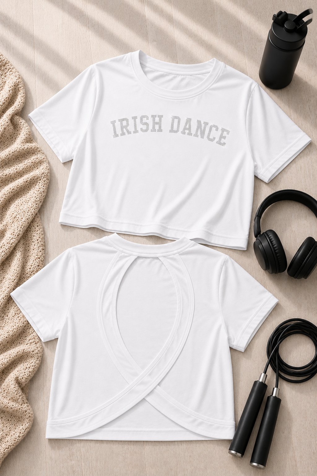 Irish Dance Rhinestone Open-Back Tee ✨