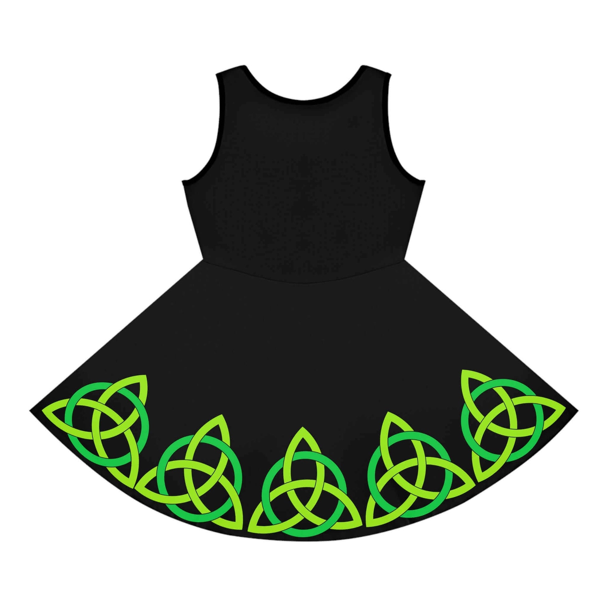 The Celtic Girls DressGirls DressA-line dress,Black and Green Dress,celtic dress,Celtic Knot Dress,cute summer dresses,Girls Celtic Dress,girls dress,Girls Dress for St. Patricks Day,Girls Irish Dress,green dress,infant dresses,Ireland Dance Dress,Irish D