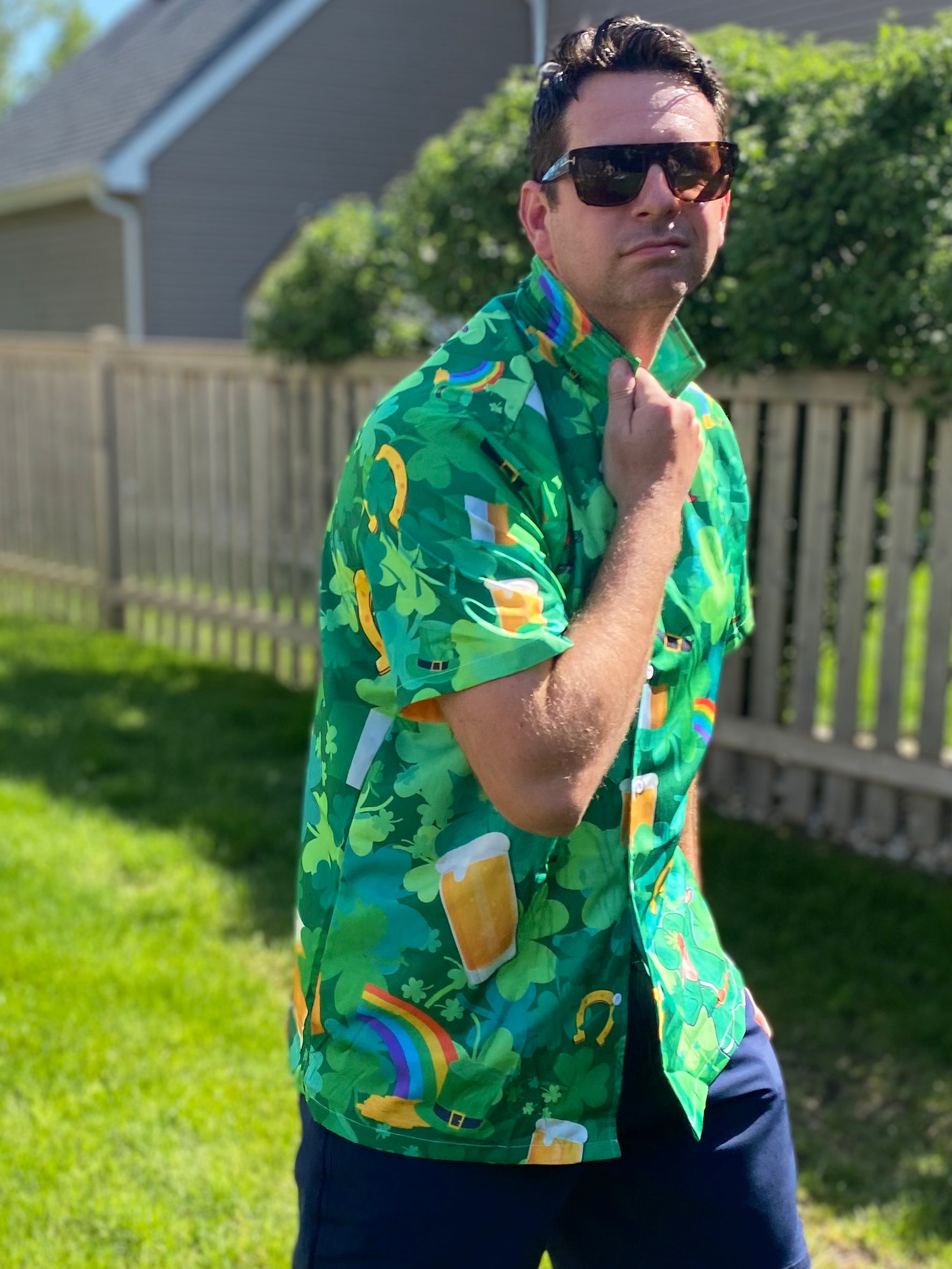 Irish Festival Men's Hawaiian Shirt With Button ClosureHawaiian Shirt5XL,6XL,7XL,8XL,Aloha Hawaii Shirt,Bachelor Party Shirt,Beach Party Shirt,beer,Birthday Gift for Dad,clover,Clovers,Custom Hawaii Shirt,Custom Party Shirt,Dad Birthday Gift,Dad Shirt,dri