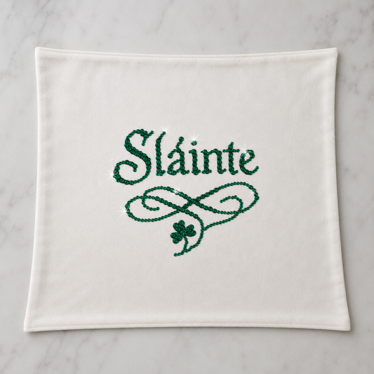 Irish Housewarming Gift, Irish Wedding Gift, Slainte Pillow, Irish Decor