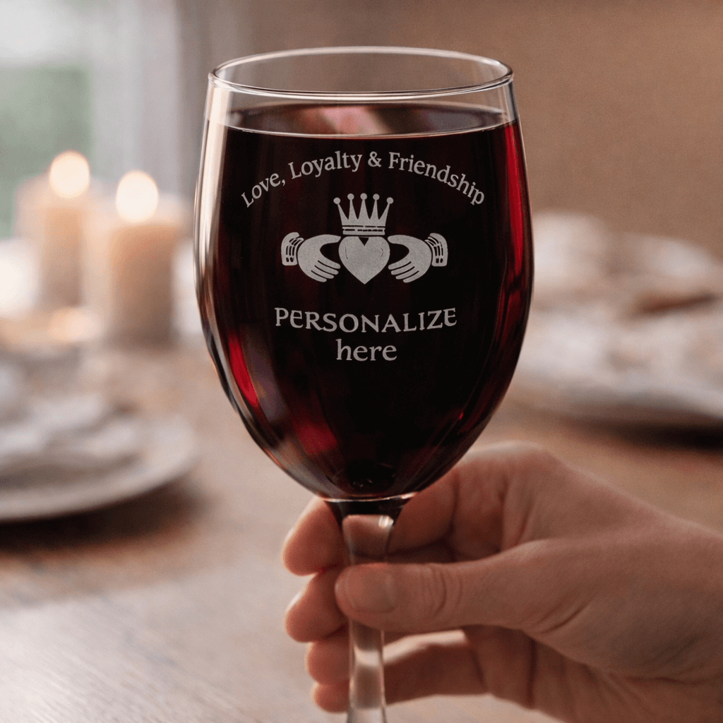 Irish Wedding Favor, Irish Wedding Gift, Irish Anniversary Gift, Irish  Valentines Gift, Irish Wine Glass