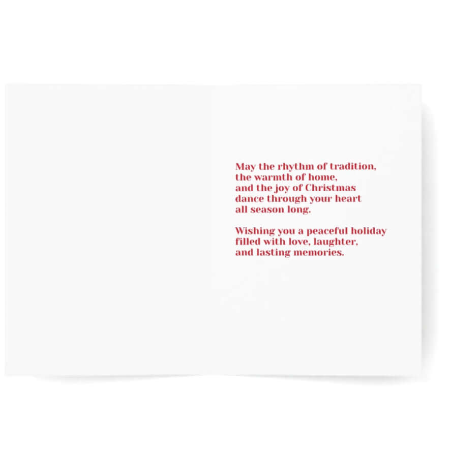 Irish dance Christmas card, holiday greeting card for Irish dancers, feis holiday card, Celtic Christmas card, Irish dance teacher gift, stationery for Irish dance families, Oireachtas card, Christmas card with Irish dancers, cultural holiday card, Irish dance school merchandise, premium Christmas card for dancers, holiday jig card