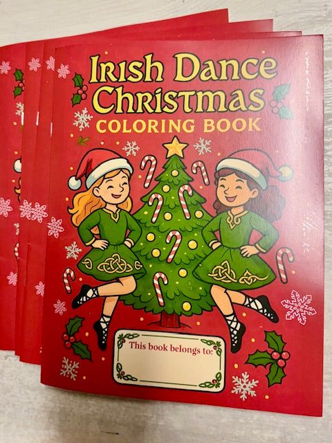 Irish dance Christmas coloring book, Irish dancer holiday coloring pages, Irish dance school gifts, Celtic Christmas coloring, Irish dance activity book, Irish dance stocking stuffer, Irish dance team Christmas gift, Irish dance kids coloring, Christmas Irish dance art book, Irish dance spirit wear gift, personalized Irish dance coloring book, Irish dance teacher gift, Irish dance themed holiday gift