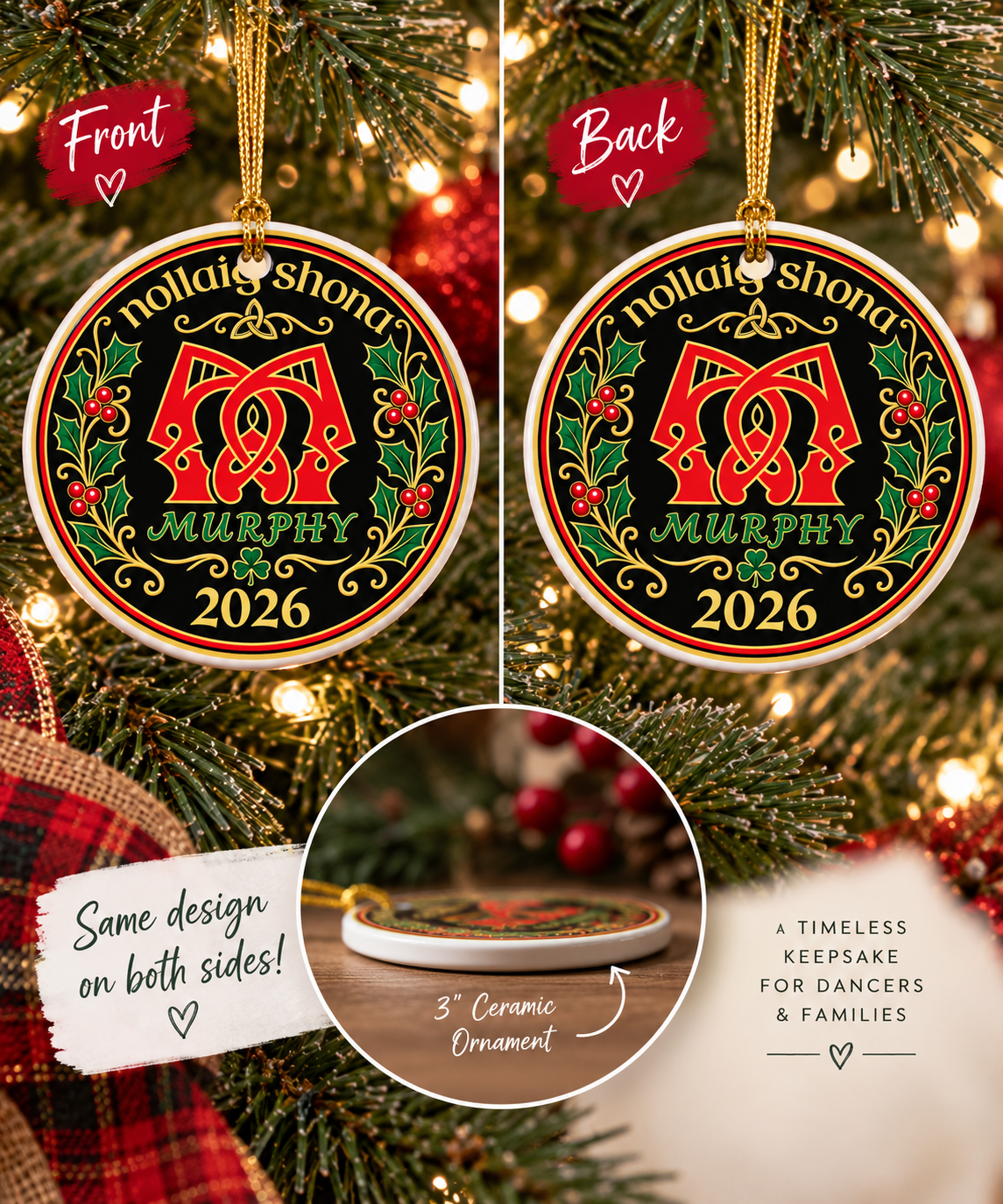 Murphy Irish Dance Christmas Ornament – Nollaig Shona 2026