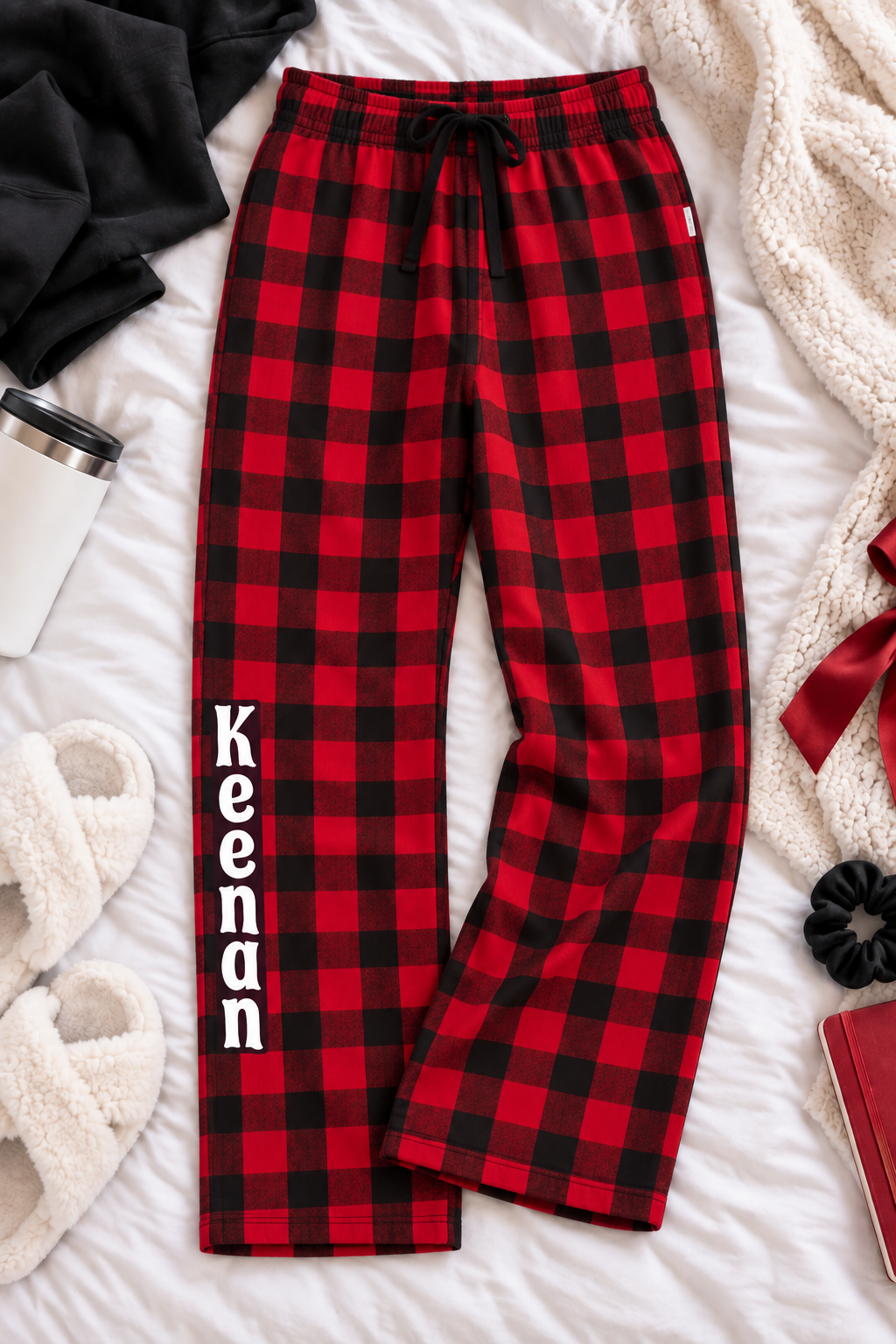 Keenan flannel pants, worn