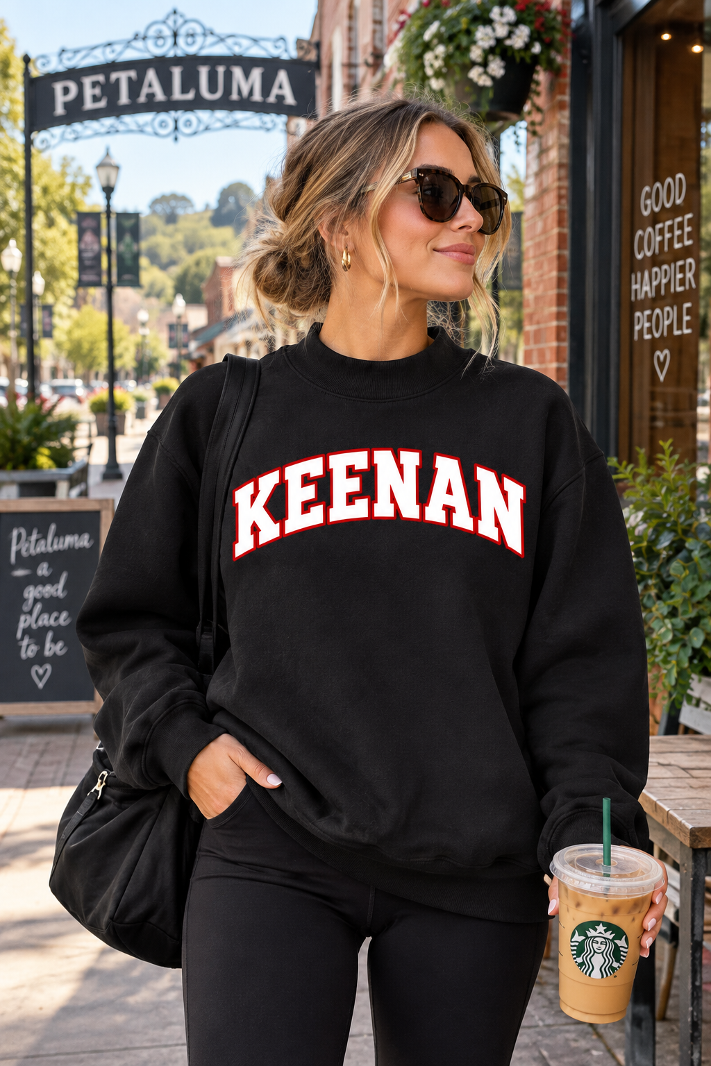 Keenan mockneck sweatshirt, worn