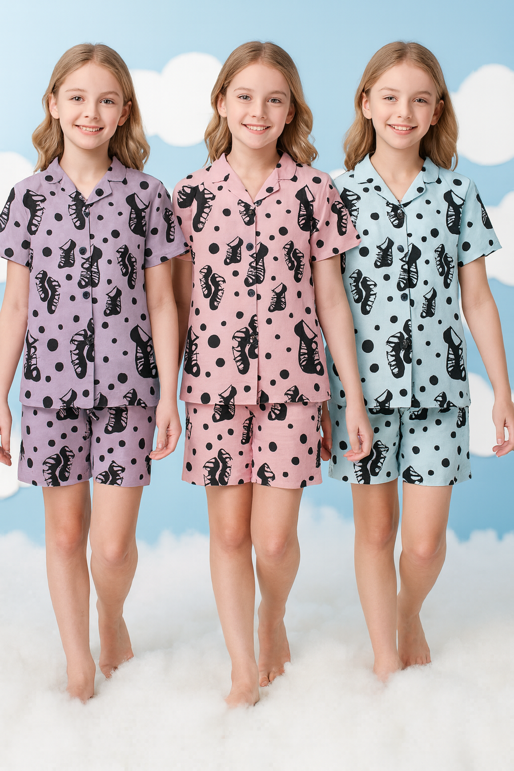 Kids Short Sleeve Ghillie Pajama Set, Children's Irish Dance PJs, Pajamas, birthday gift, Birthday Gifts, birthday present, Children's Irish Dance PJs, Christmas, Christmas Gift, Cute Pajamas, Dance Pajamas, Dance PJs, daughter, ghillies, Gift For Dancer, Gift for D