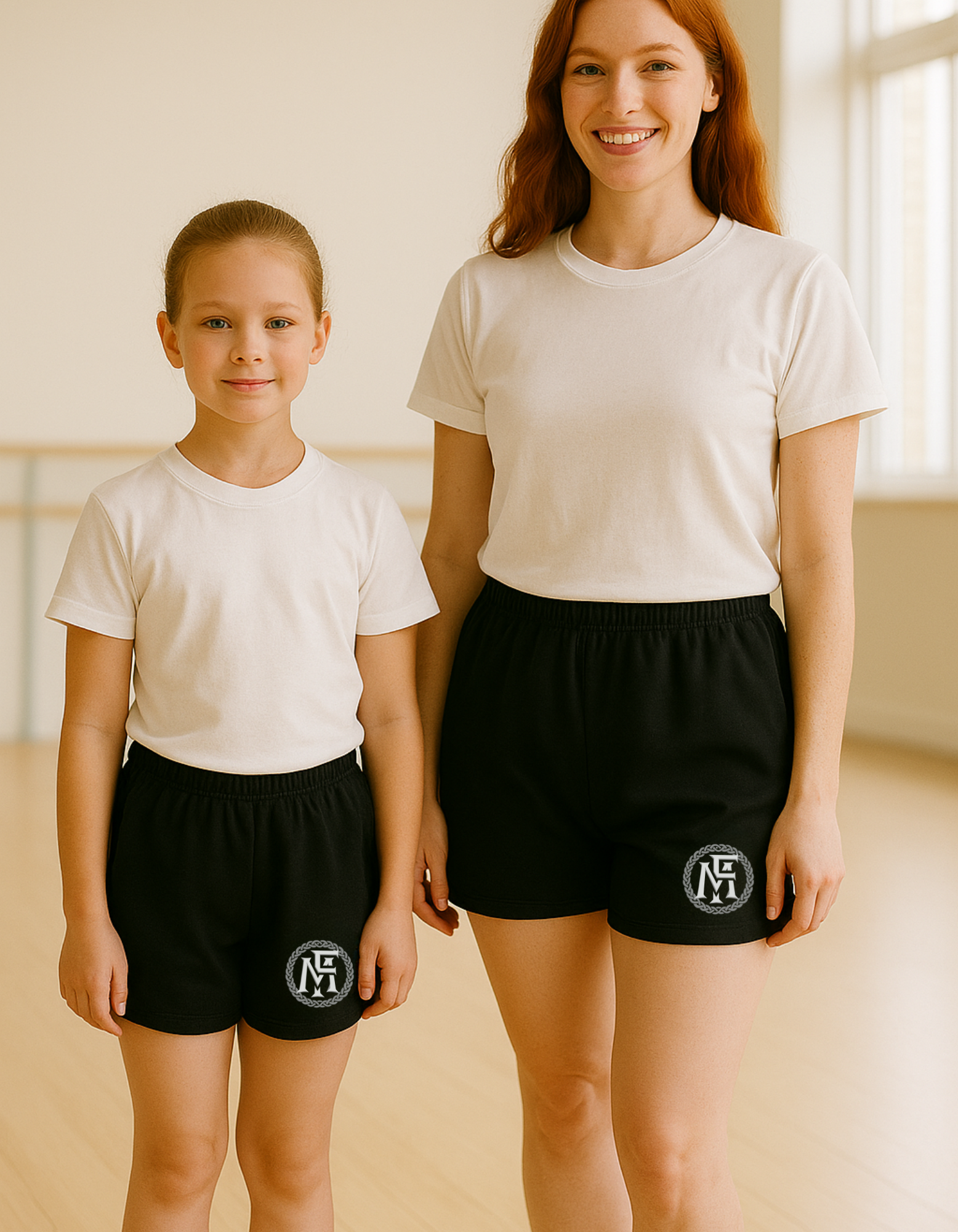 Montgomery Frank Shorts, affordable Irish Dance School Merch, Irish Dance Logo Gear, Irish Dance School Gear, Irish Dance Apparel
