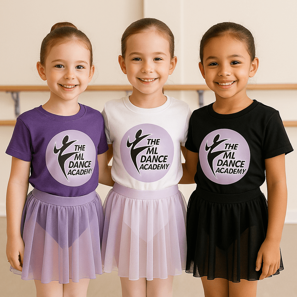 The ML Dance Academy Shirt, Affordable Ballet School Clothing, Ballet Spirit Wear, Ballet school Uniform, Ballet School Shirt