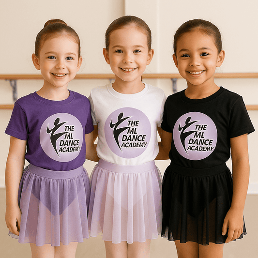 The ML Dance Academy Shirt, Affordable Ballet School Clothing, Ballet Spirit Wear, Ballet school Uniform, Ballet School Shirt