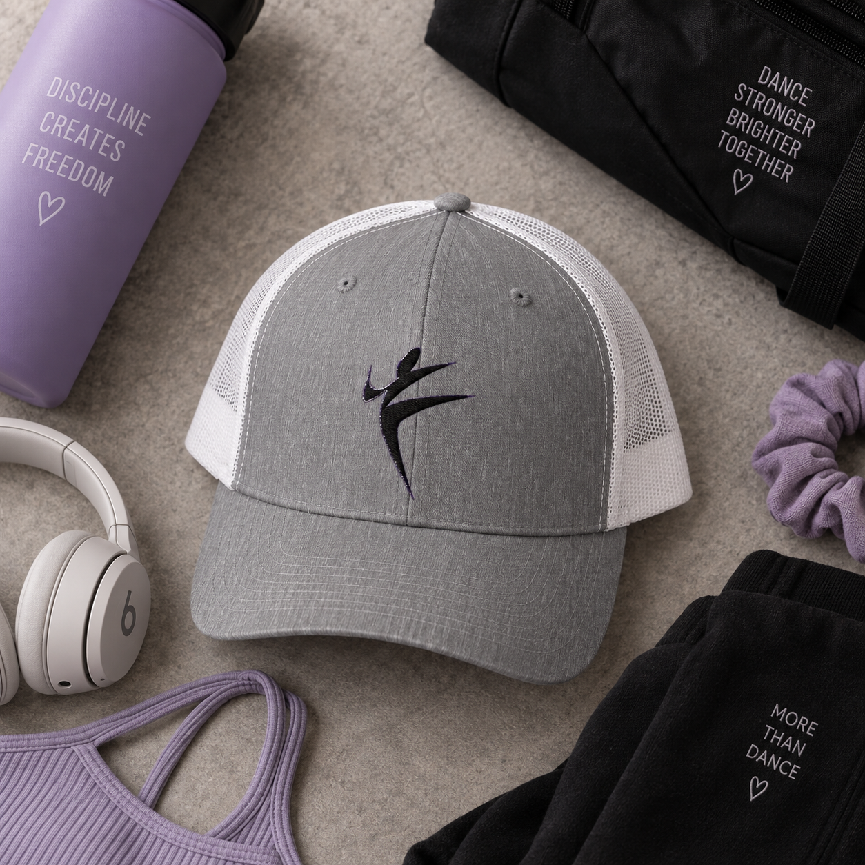 ML Dance Academy ballet snapback trucker cap