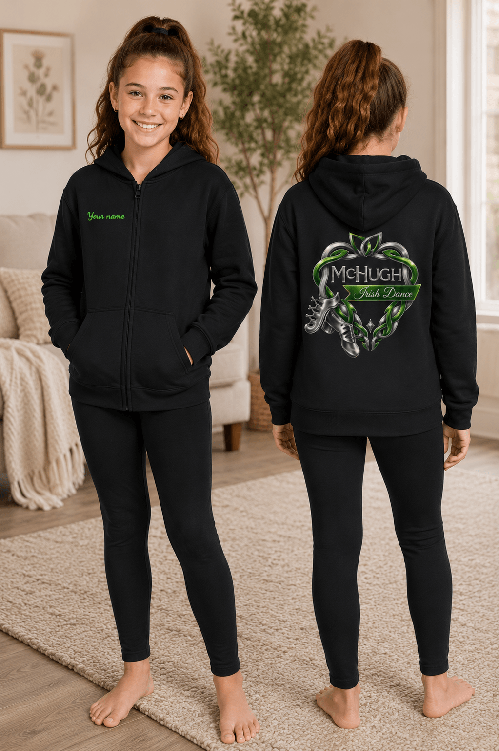 Feis Apparel, Irish Dance Team Gear, Custom Irish Dance Apparel, Personalized Irish Dance Gear, Custom School Hoodie, Custom Irish Dance Hoodie