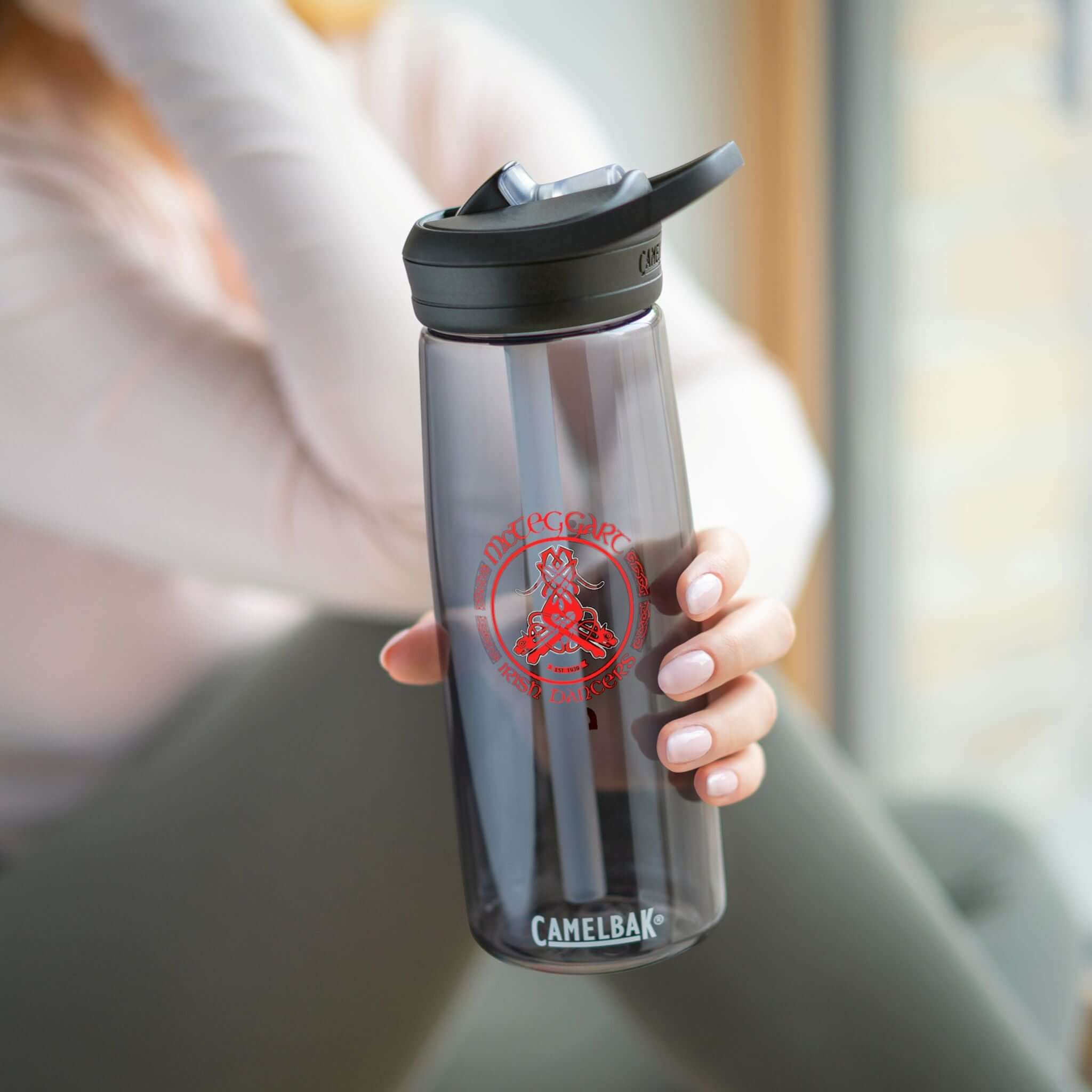 McTeggart Irish Dance, Camelbak Waterbottle, Irish Dance Waterbottle, custom Irish dance merch, spirit wear for Irish dancers with school logo,