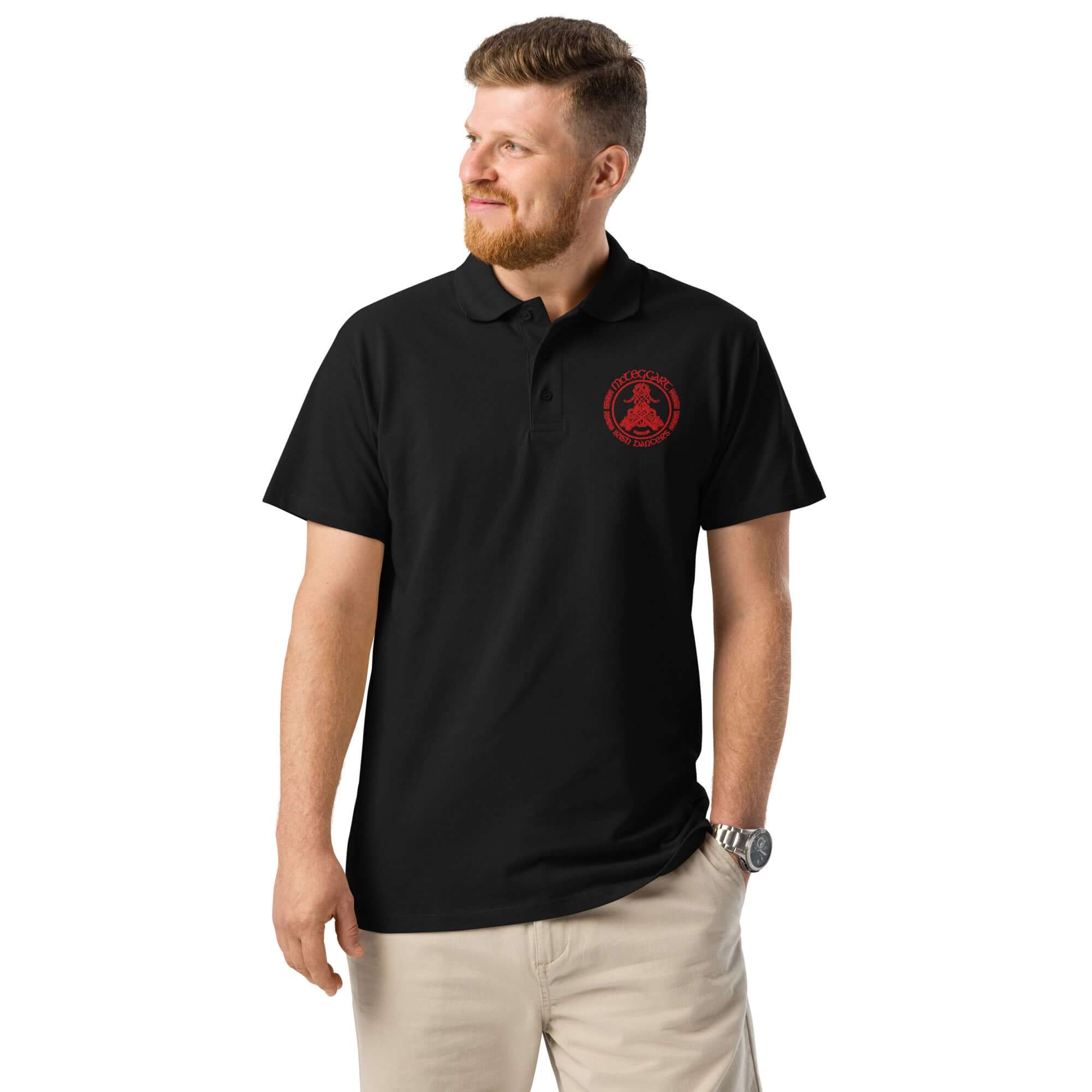McTeggart Polo Shirt, Irish Dance Polo, Irish Dance Apparel, Irish Dance Uniform, Irish Dance School Gear, custom Irish dance school apparel, Irish Dance School Merch