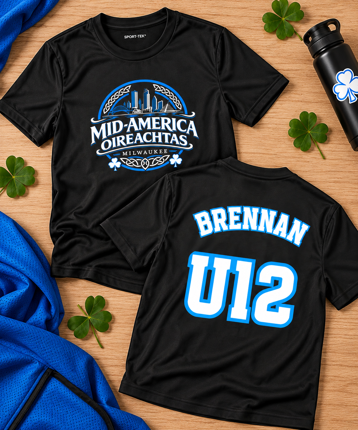 Bell School Mid-America Oireachtas 2026 personalized Sport-Tek team tee