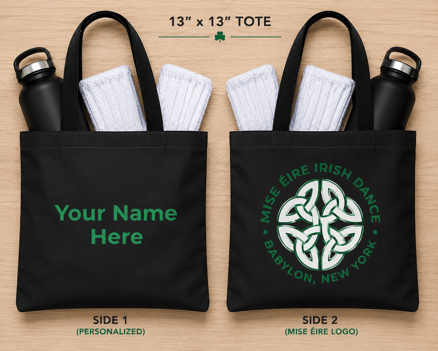 Irish Dance School Tote Bag - Personalized Mise Éire Tote