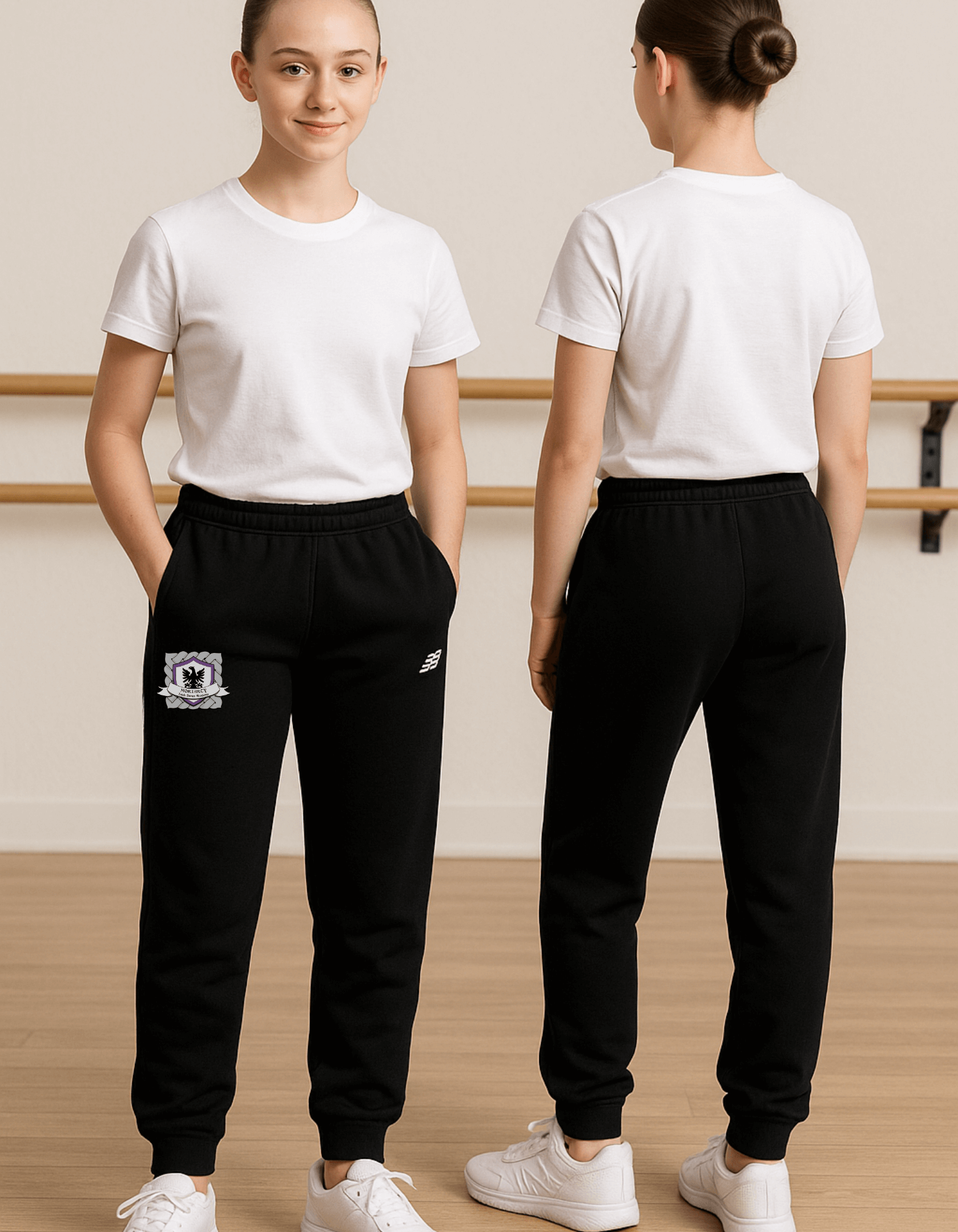 Moriarty New Balance Joggers, Irish Dance Joggers, Irish dance pants, New Balance, Dance School Merch, Irish Dance Logo Gear, Irish Dance School Gear,