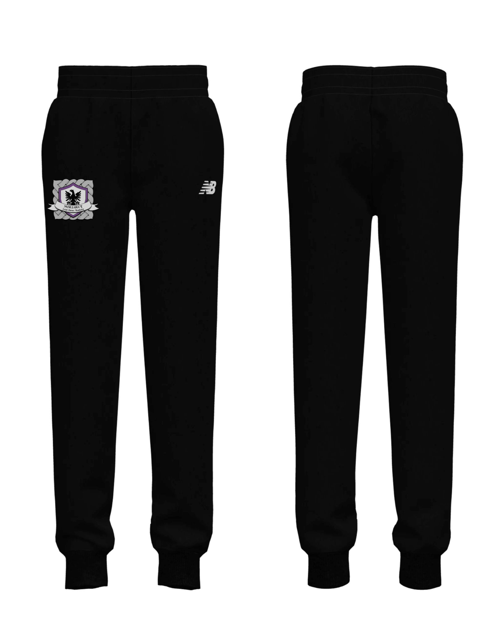 Moriarty Sweatpants, Moriarty New Balance Joggers, Irish Dance Joggers, Irish dance pants, New Balance, Dance School Merch, Irish Dance Logo Gear, Irish Dance School Gear,