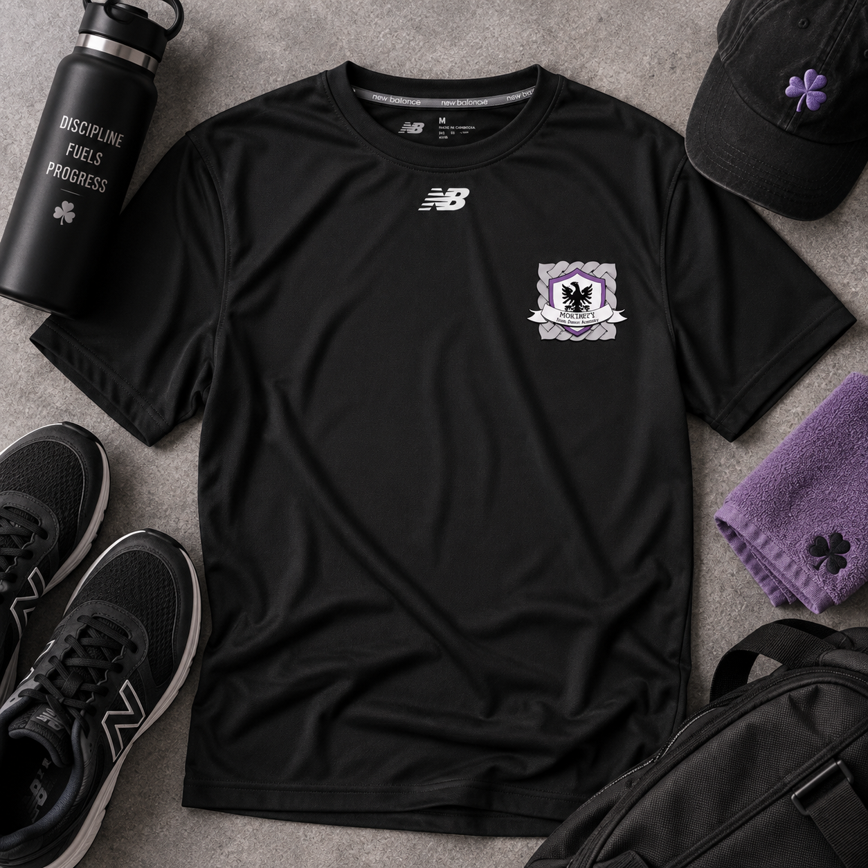 Moriarty and ML Academy New Balance tech tee, Irish dance and ballet gear