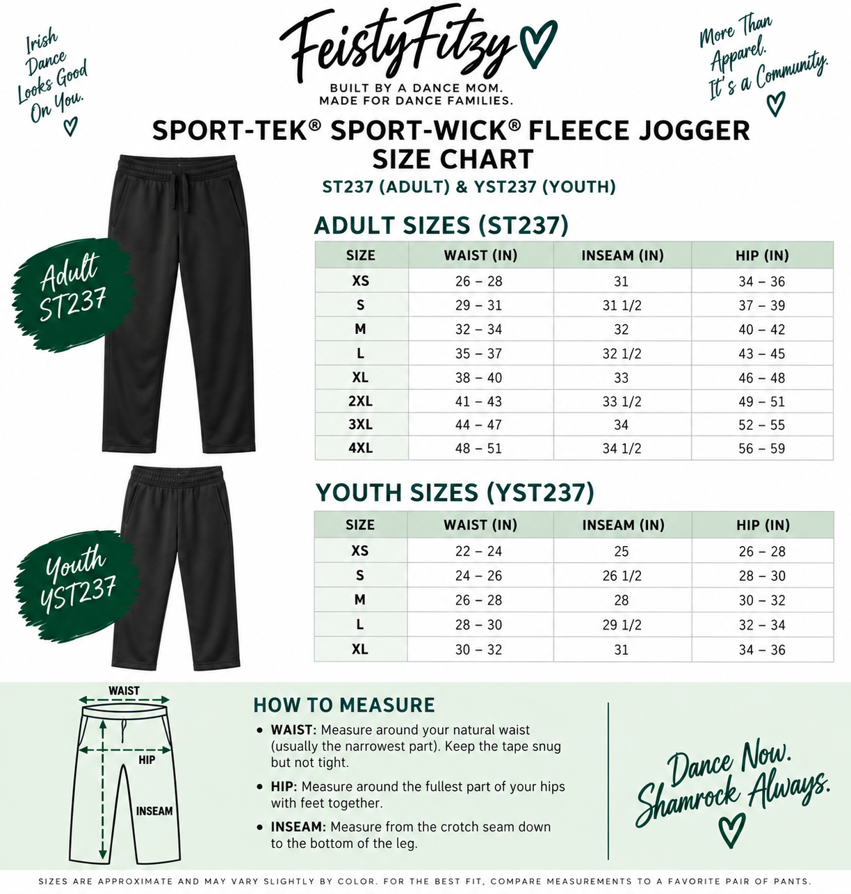 Murphy Irish Dance Sport-Tek® Sport-Wick® Fleece Pants – Youth & Adult