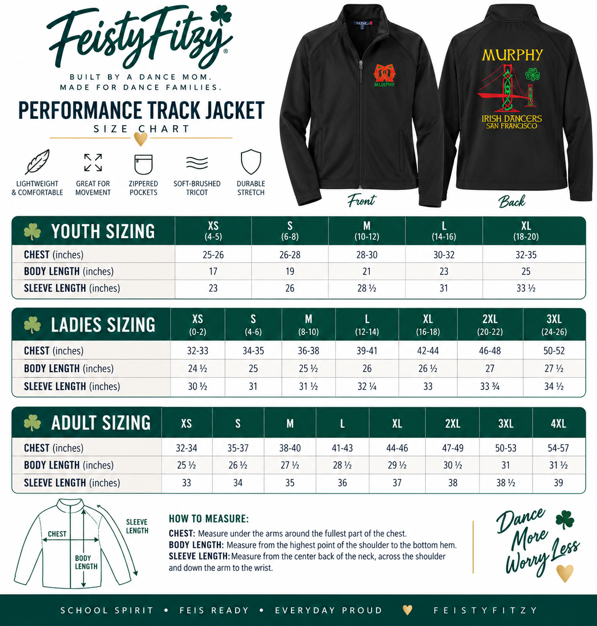 Murphy Irish Dancers Performance Track Jacket