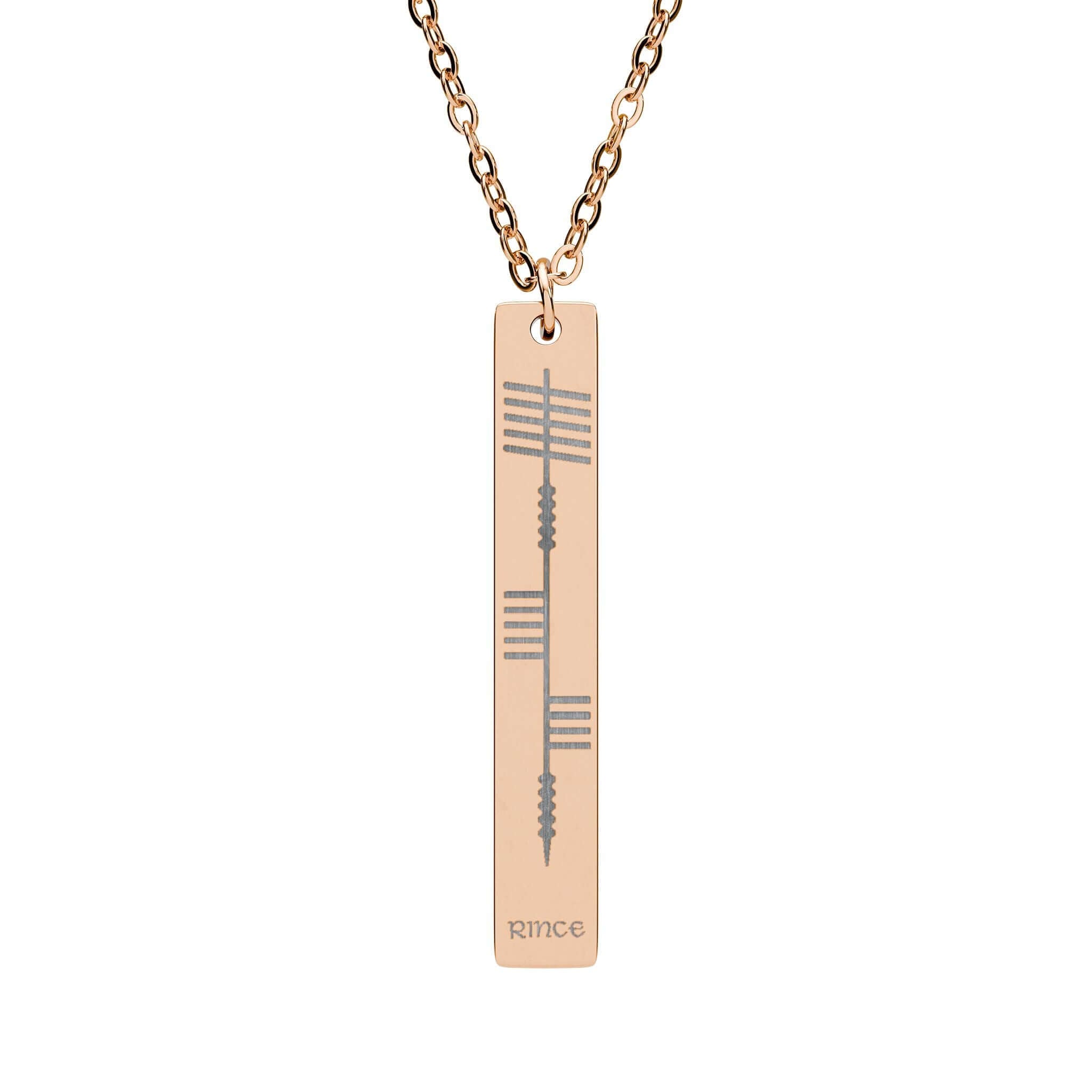 Rince Ogham Heritage Necklace styled as an Irish dance accessory and gift.