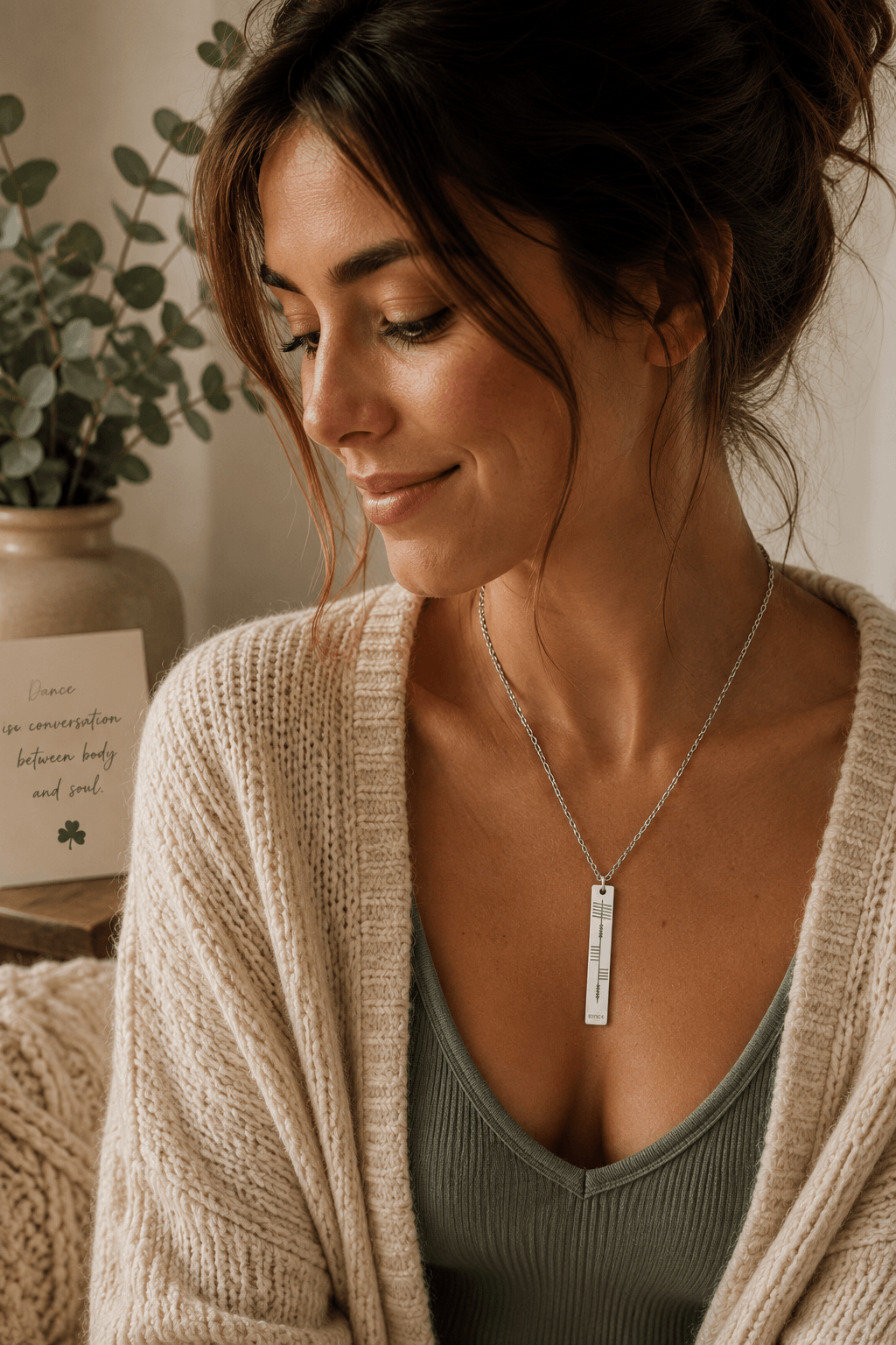 Rince Ogham Heritage Necklace, Irish "Dance" Necklace