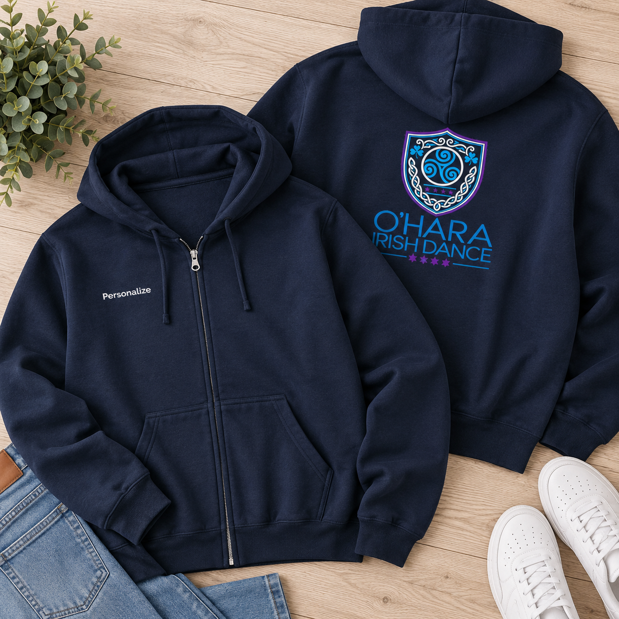 O’Hara Irish Dance Personalized Zip-Up Hoodie