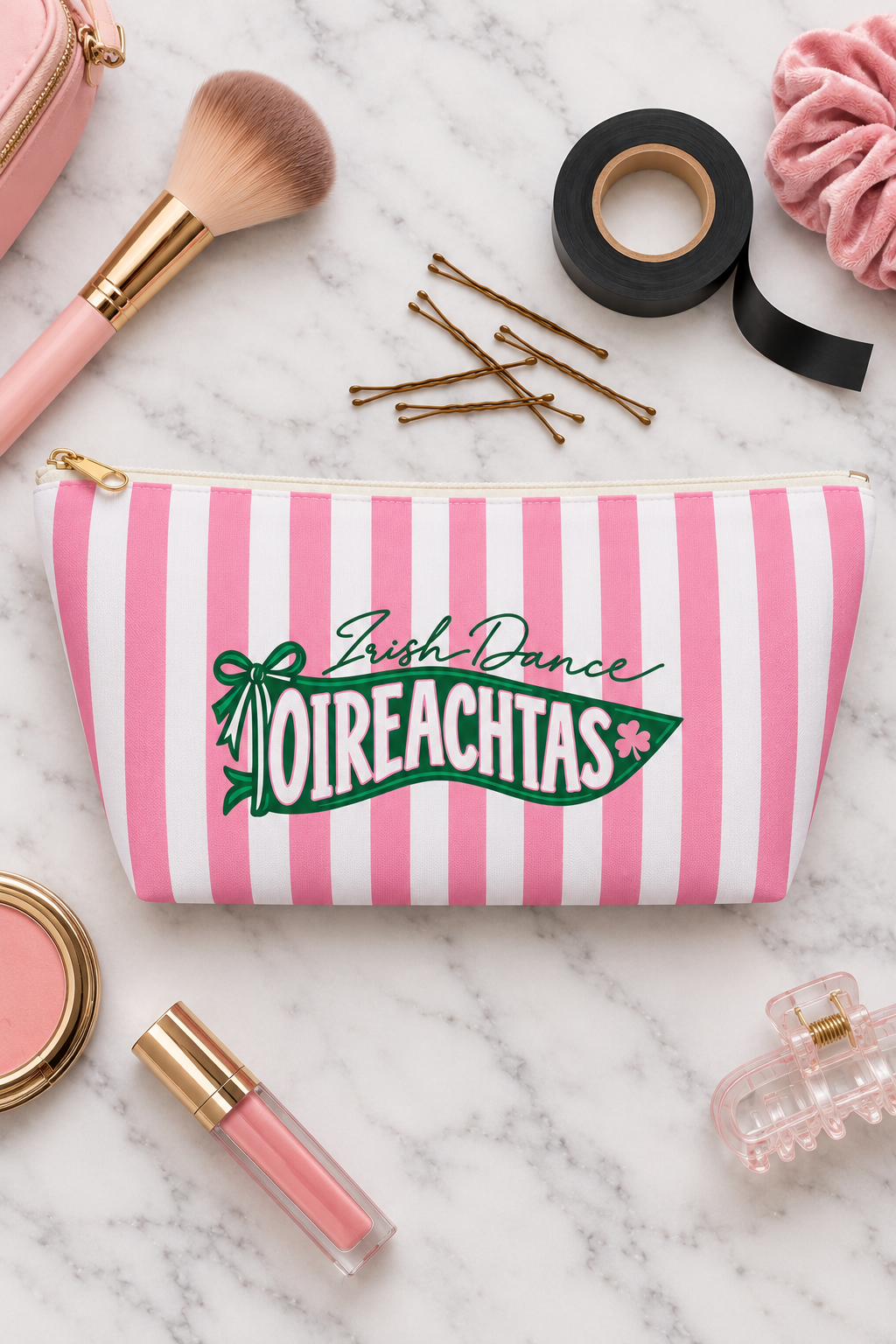 Irish Dance Oireachtas Accessory Pouch – Makeup, Feis & Travel Bag