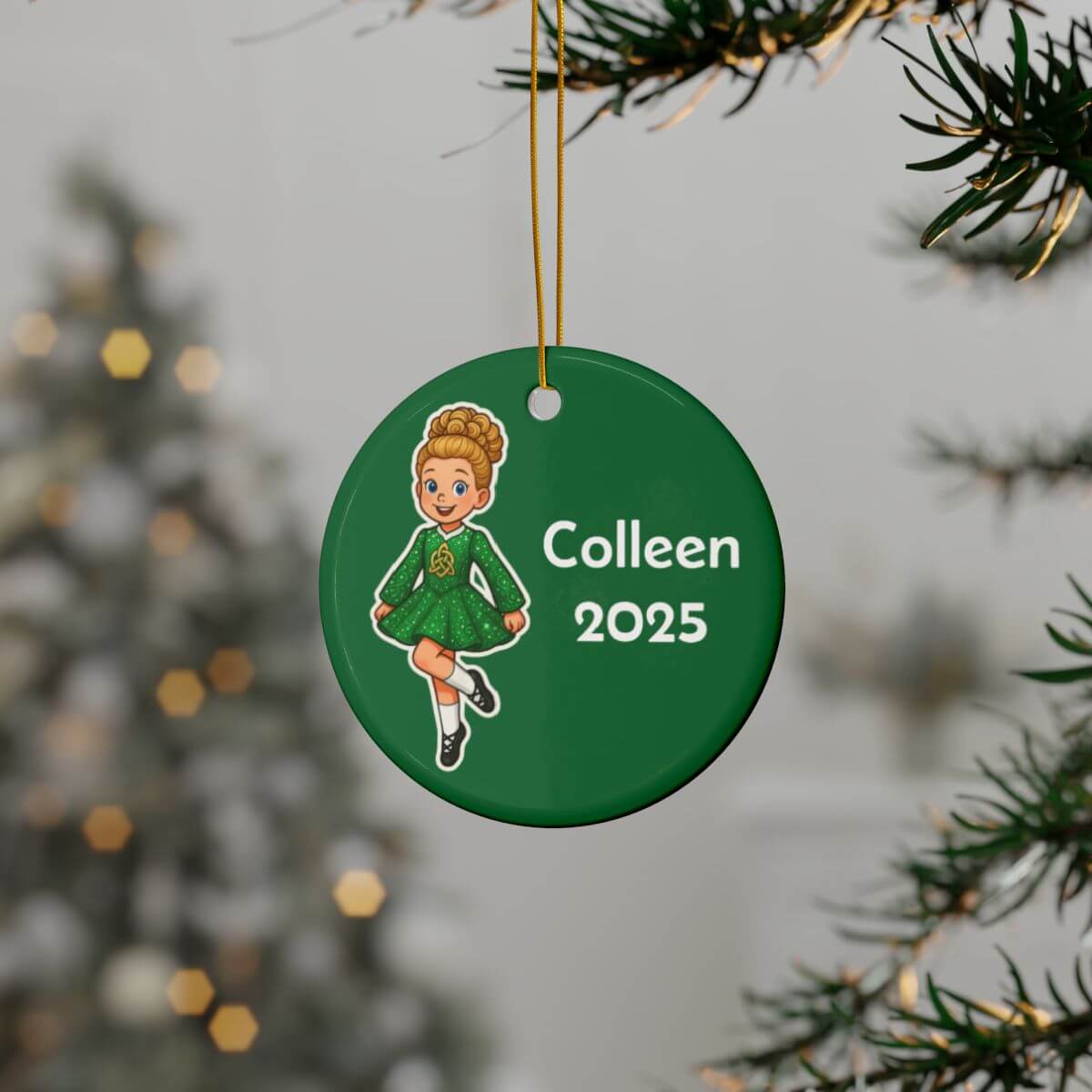 Irish Dance Ornament, Personalized Irish Dance Ornament, Custom Irish Dancer Ornament,  Irish Dance Christmas Ornament, 
Irish Dancer Gift