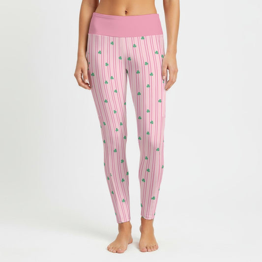 Pink Irish Dance Leggings, Irish Dance Practice Gear, Shamrock Outfit, Irish Outfit