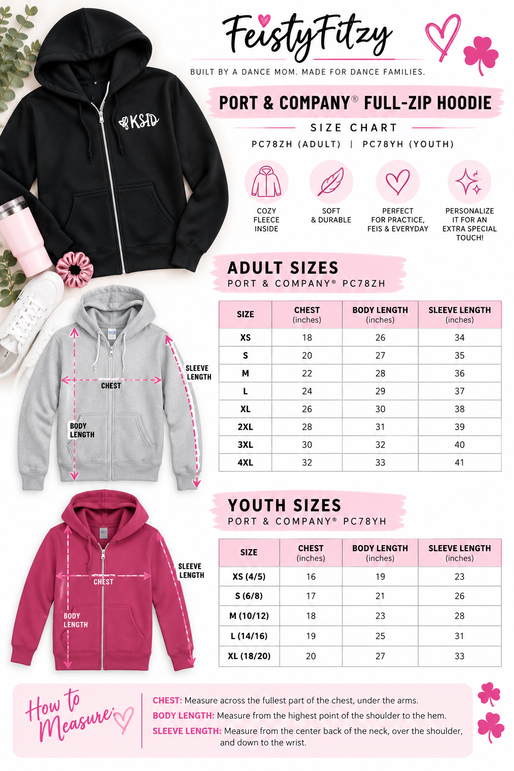 Kelly School of Irish Dance zip hoodie in sangria
