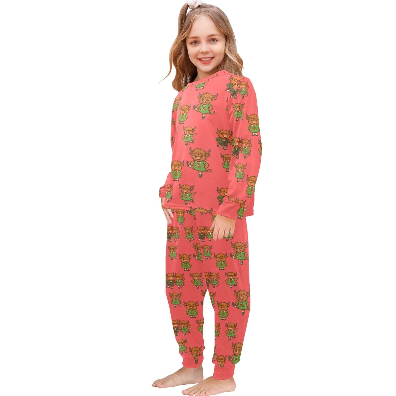 Highland Cow Pajamas, Highland Cow PJs, Irish Dance Pajamas, Irish Dance PJs