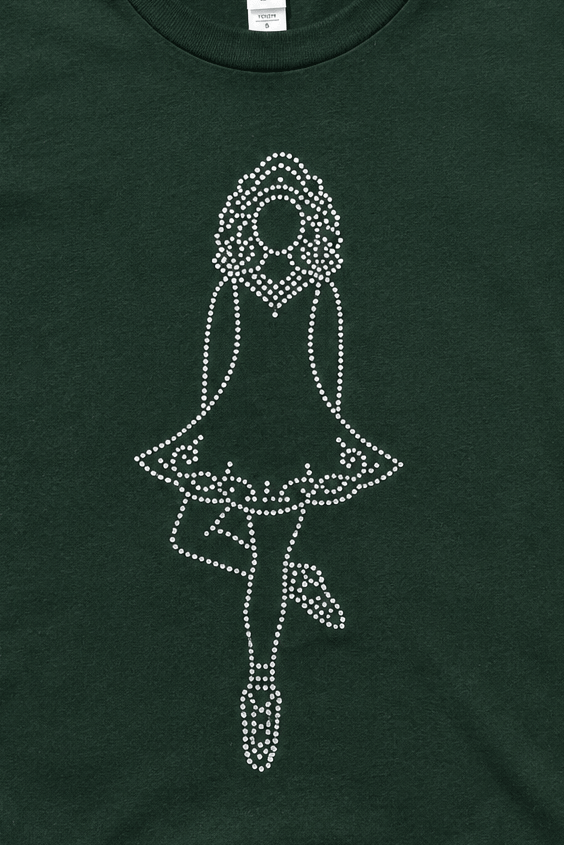 Irish Dance Clothing, Rhinestone Shirt, Irish Dance Apparel, Irish Dance Shirts, Irish Dance Gift