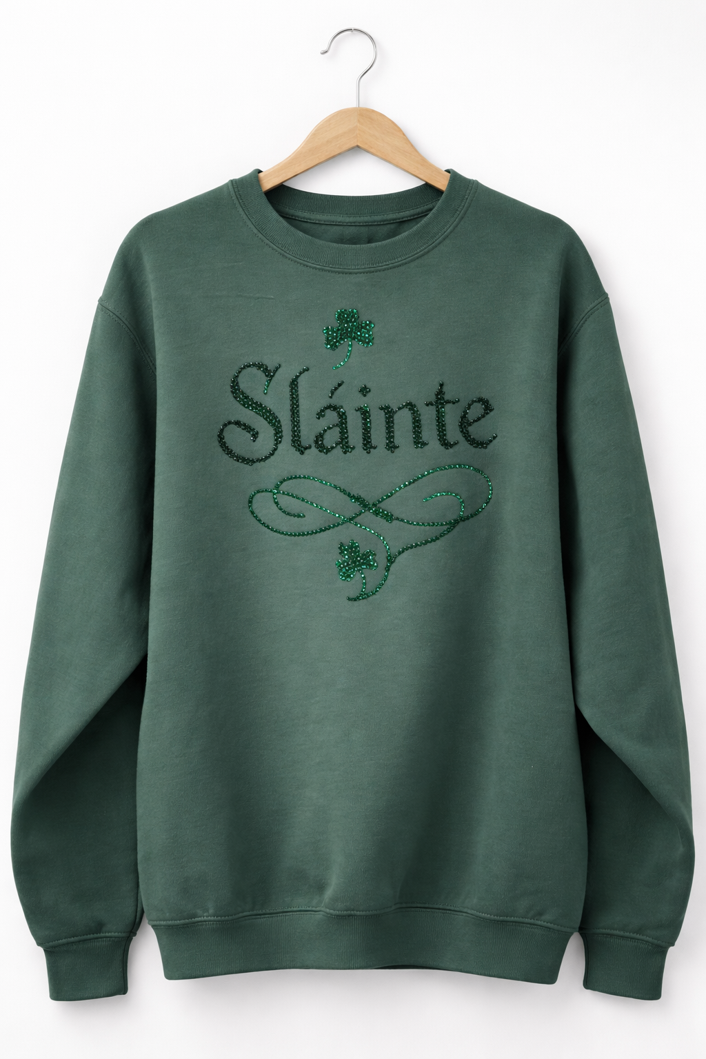 Slainte Sweatshirt, Irish Dance Sweatshirt, Green Sweatshirt, Irish Sweatshirt, Sparkle Sweatshirt