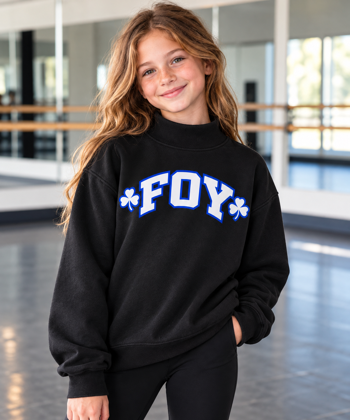 Foy Mockneck Sweatshirt ☘️ Trendy Irish Dance Gear