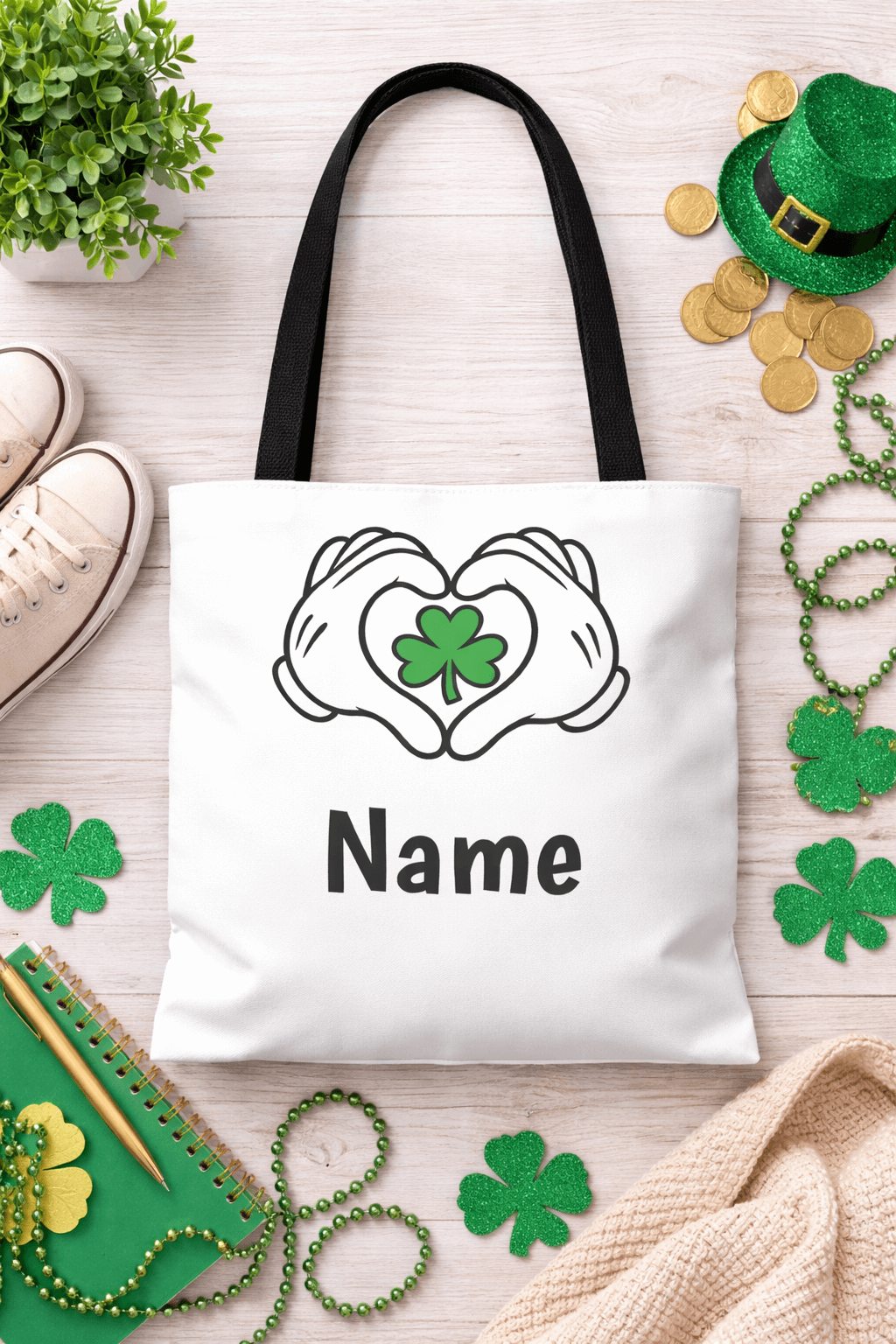 Personalized Tote Bag, St. Patricks day tote, St Patricks Day Bag, Irish Bag, Disney St Patricks Day, Mickey Mouse St Patricks Day Bag, Funny Irish Bag, 