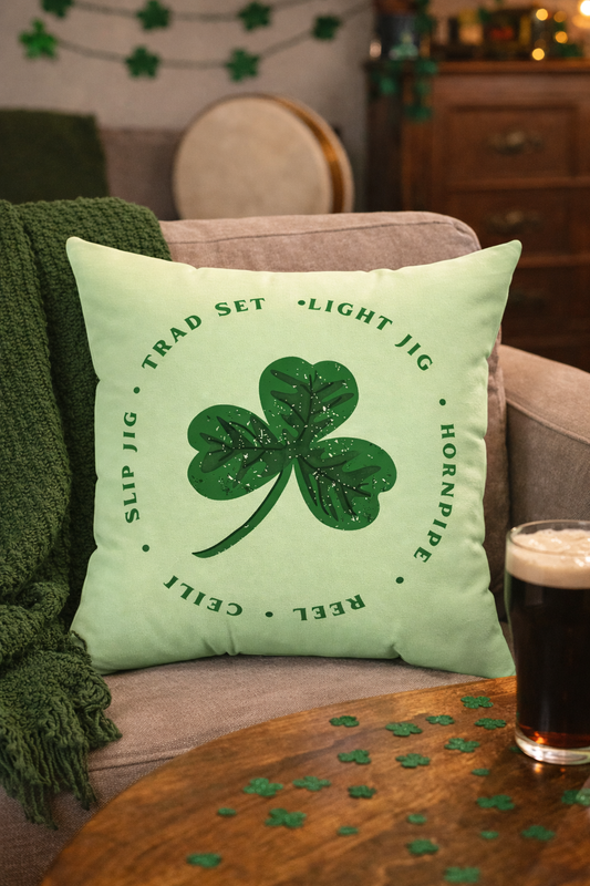 St Patricks Day, Irish Dance Pillow, Ceili, Trad Set, Green Pillow, Shamrock Pillow. 