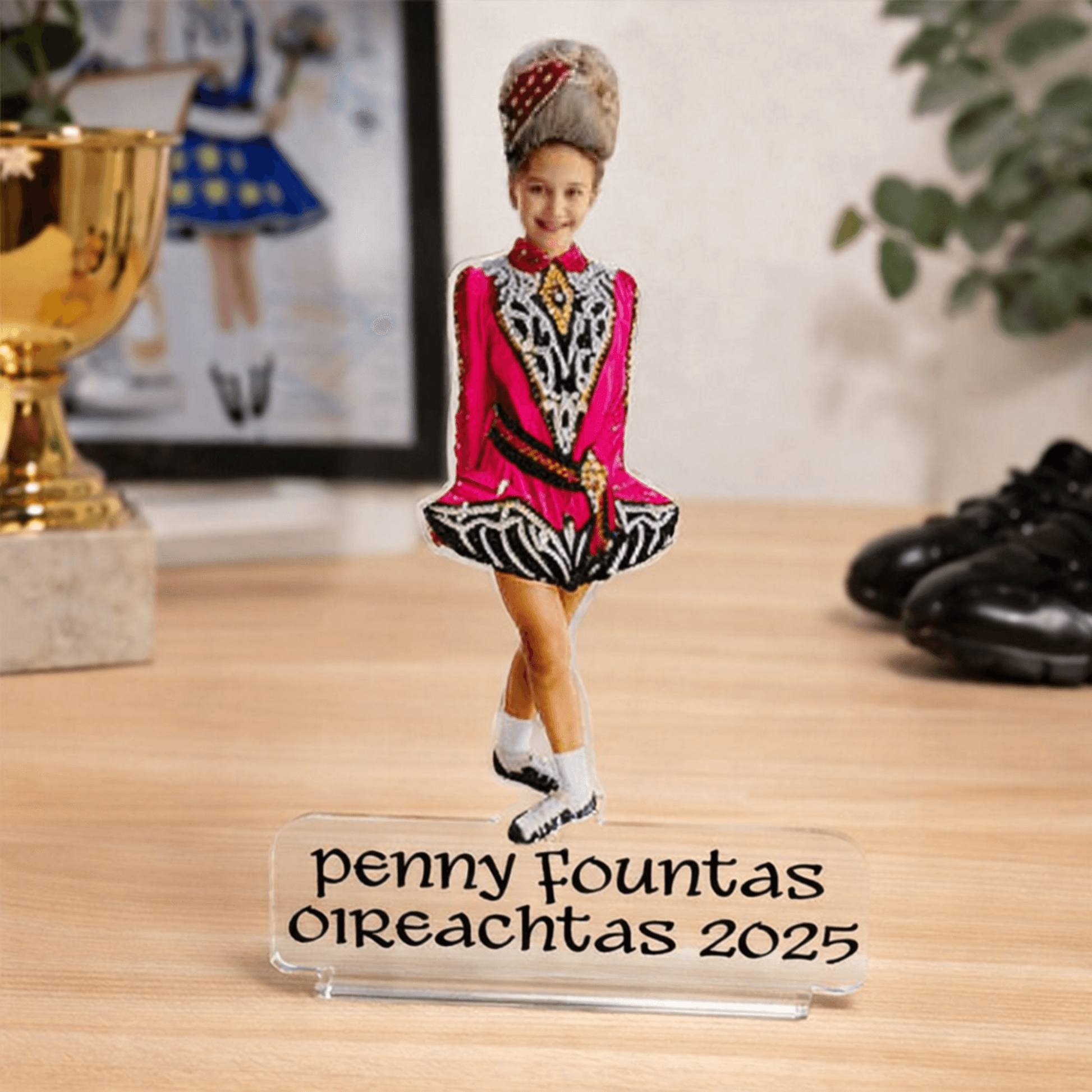 Personalized Irish Dance Gift, Irish Dance Standee, Acrylic Statue