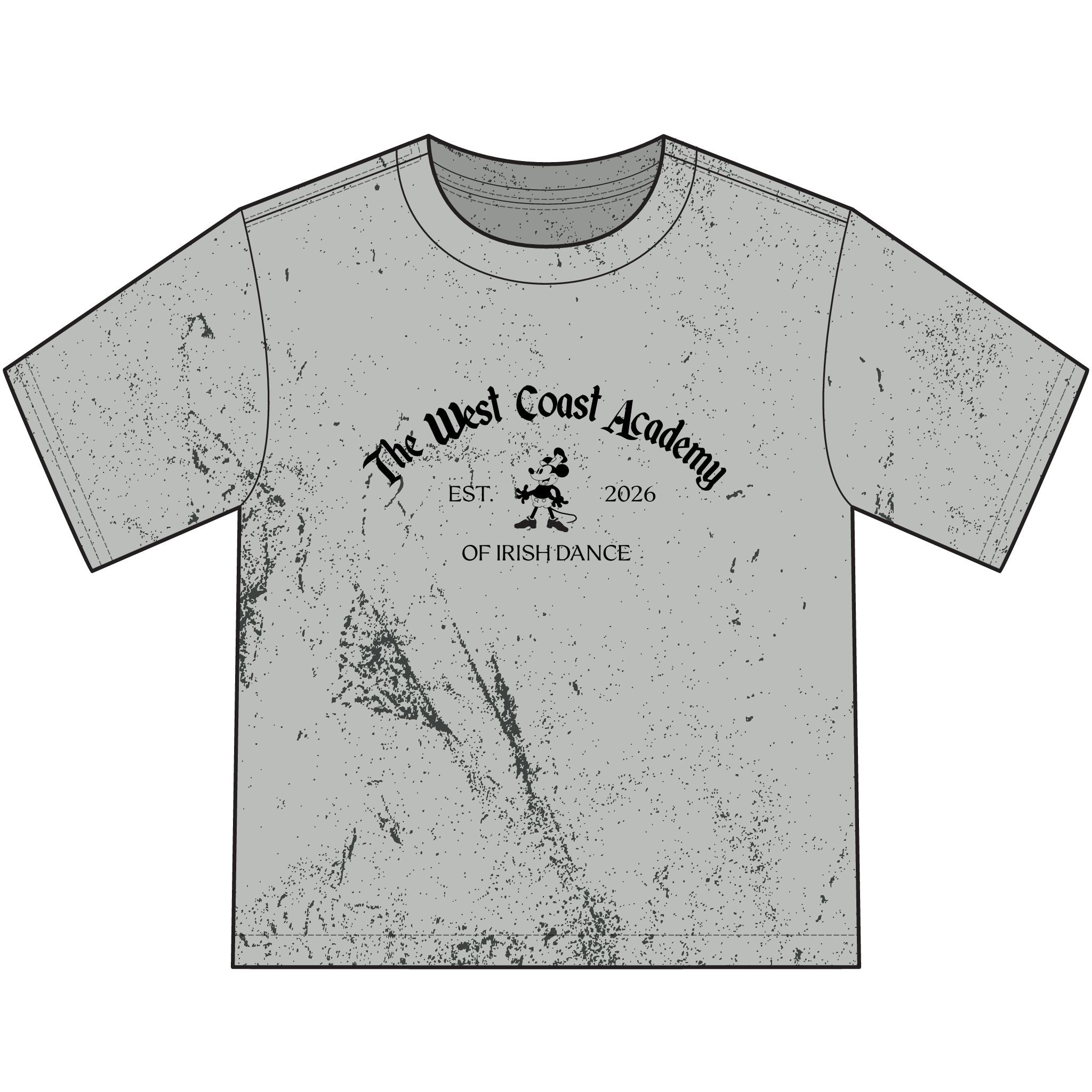 West Coast Academy Oireachtas shirt, Comfort Colors tee with a vintage Anaheim-inspired design