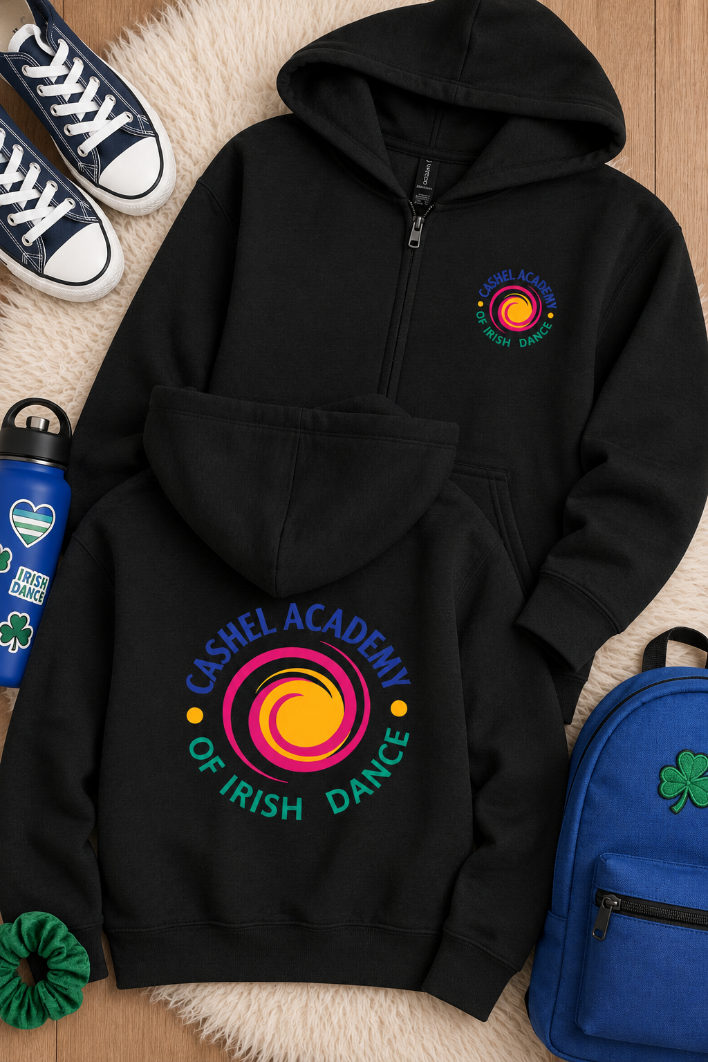 Cashel Academy of Irish Dance Youth Full-Zip Hoodie