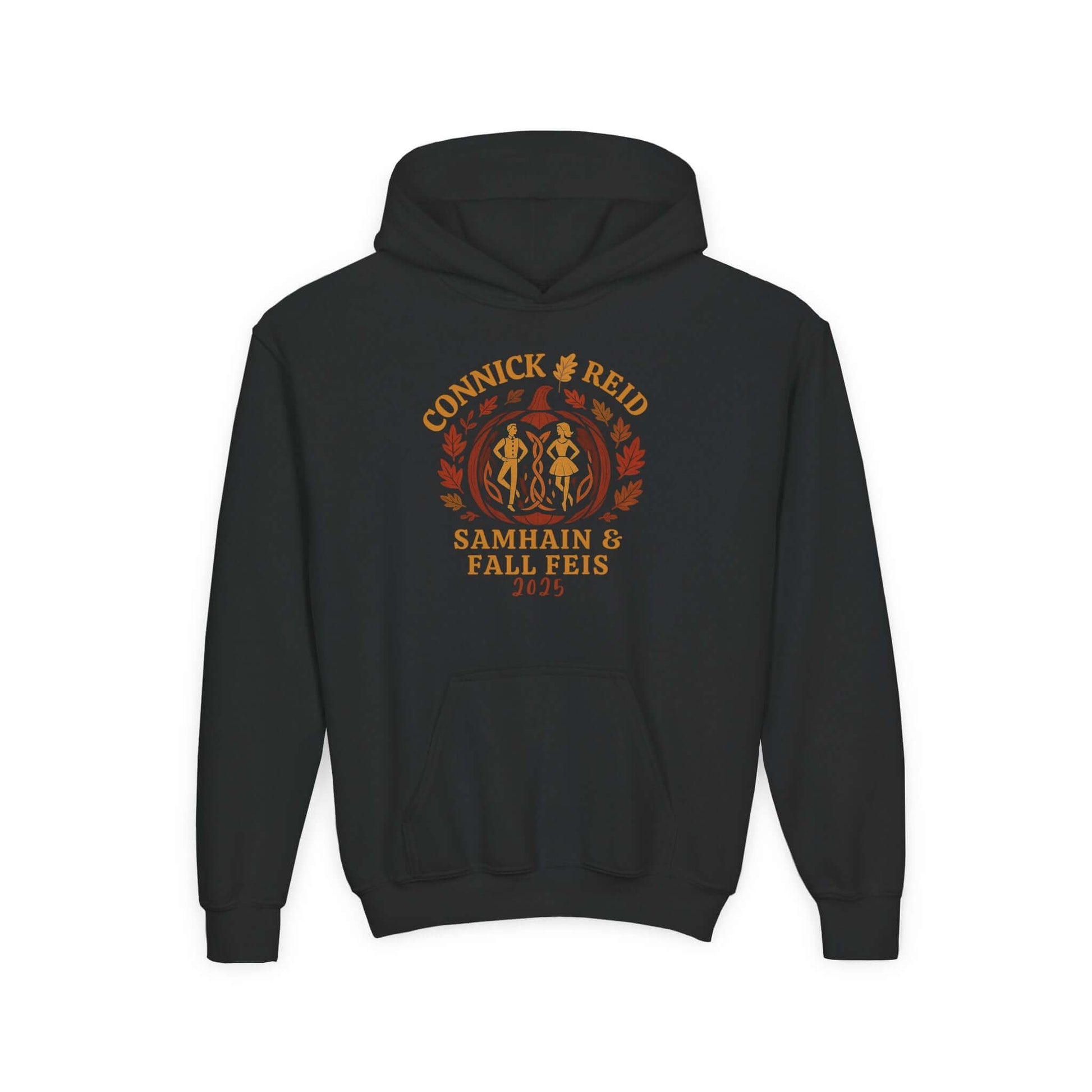 custom Irish dance school apparel, Irish dance team gear, Irish dance logo clothing, personalized Irish dance apparel, Irish dance school spirit wear, custom dance team sweatshirts, Irish dance hoodie, Connick & Reid Irish Dance, Samhain & Fall Feis hoodie, 2025 Irish dance competition hoodie
