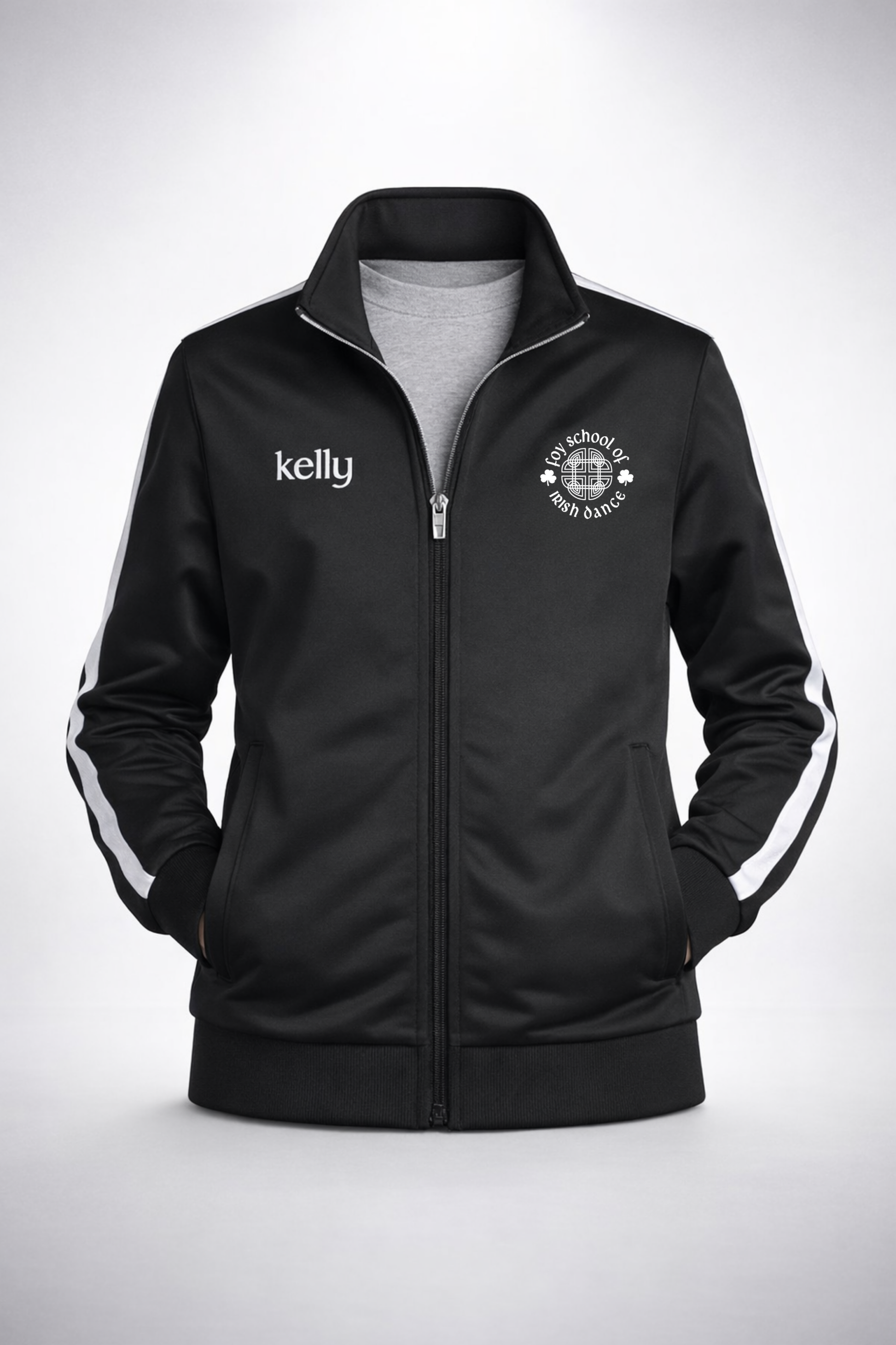 custom Irish dance team jackets for competition, Foy Jacket, School Jacket, Custom Irish Dance Jacket, Team Gear, Irish Dance Team Gear, Irish Dance Apparel, Irish Dance School Gear, Irish Dance Apparel, Irish Dance Warm-Up Clothes, Irish Dance Logo Gear