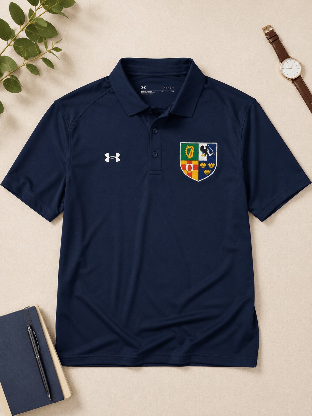 Four Provinces of Ireland polo, Irish golf shirt, embroidered Irish crest polo, Under Armour Irish polo, Irish heritage apparel, Ireland shield shirt, Irish golf apparel, Irish dance dad shirt, Irish festival clothing, Irish gift for men, Four Provinces crest, Irish American apparel, premium Irish polo shirt.