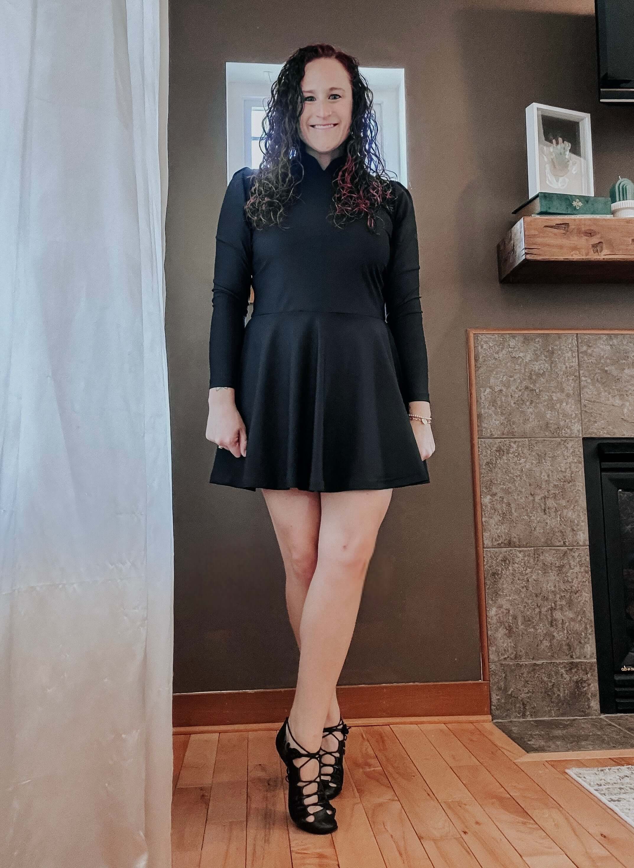 Little Black Dress, Blackout Dress, Black Irish Dance Dress, Blackout Dress for Adults