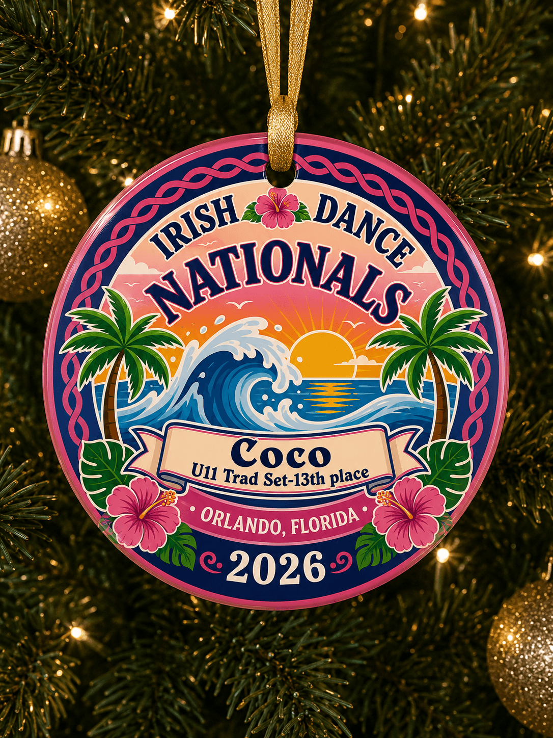 Irish Dance Nationals 2026 Glass Ornaments