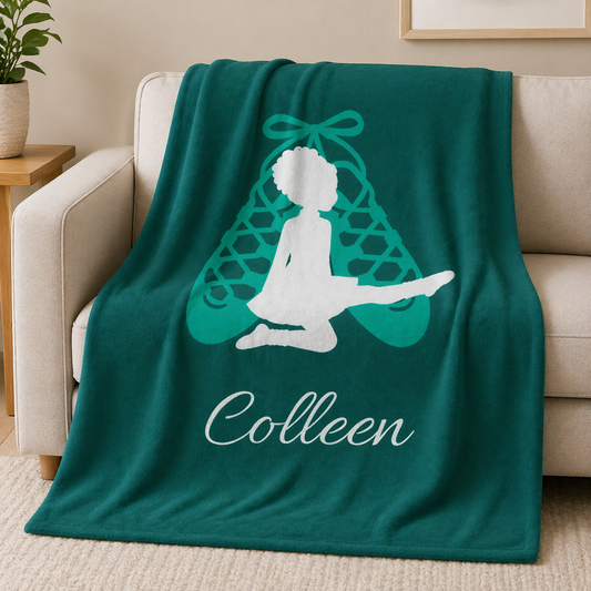 irish blanket, dance blanket, irish dancer, ghillies art, dance gift, cozy throw, name blanket, dance decor, dancer gift, irish gift, feis gift, soft fleece, custom throw